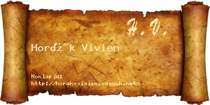 Horák Vivien névjegykártya