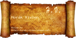 Horák Vivien névjegykártya